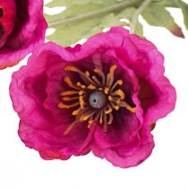 Artikel Kunstklaprozen decoratieve zijden bloemen roze 70cm