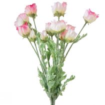 Kunstklaprozen Decoratieve Zijden Bloemen Roze 42cm 4st