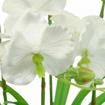 Kunstorchideeën kunstbloemen in witte pot 60cm