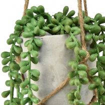 Artikel Kunstvetplanten hangende slangenkruidpeper in een keramische pot 40cm