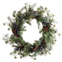 Artikel Kunstmatige Adventskrans decoratieve krans paarse bessen Ø45cm