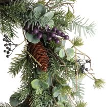 Artikel Kunstmatige Adventskrans decoratieve krans paarse bessen Ø45cm