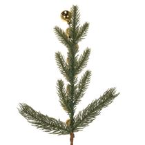 Artikel Kunstmatige dennentak met goudkleurige mini-kerstballen, 46 cm, 2 stuks