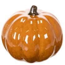 Artikel Keramische pompoen met LED-verlichting, Halloween-decoratie, klein, 10 cm