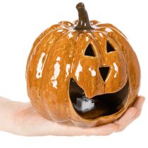 Artikel Keramische pompoen Halloween LED-decoratie 15 cm