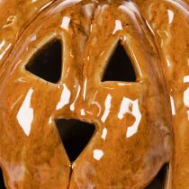 Artikel Keramische pompoen Halloween LED-decoratie 15 cm