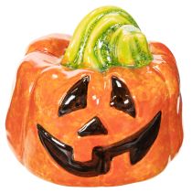 Artikel Decoratief keramisch pompoenfiguurtje voor de herfst en Halloween, 8 cm