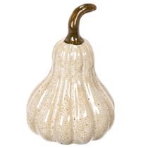 Artikel Decoratieve keramische pompoen, herfsttafeldecoratie, 12 cm