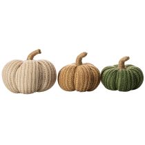 Artikel Decoratieve gebreide pompoenen, herfstdecoratie, 10 cm, 6 stuks