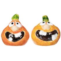 Artikel Decoratieve pompoenfiguurtjes als leuke herfstdecoratie, 6 cm, 2 stuks