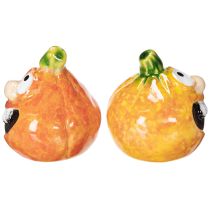 Artikel Decoratieve pompoenfiguurtjes als leuke herfstdecoratie, 6 cm, 2 stuks