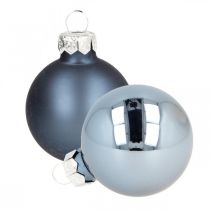 Artikel Kerstballen glas blauw glazen bol mat/glanzend Ø4cm 60 stuks