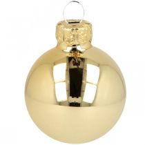 Artikel Kerstballen glas goud glazen bol mat/glanzend Ø4cm 60 stuks