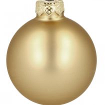 Kerstballen glas goud mat glanzend Ø5,5cm 26st