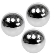 RVS bollen decoratie Ø8cm 6 st