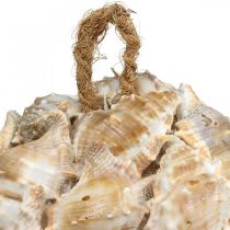 Artikel Decoratieve bal slakkenhuisjes schelpen decoratie hangend naturel Ø12cm