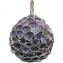 Artikel Schelpbal Maritieme decoratie met schelpen Deco bal violet Ø12cm