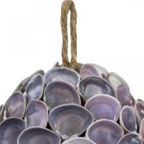 Artikel Schelpbal Maritieme decoratie met schelpen Deco bal violet Ø12cm