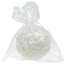 Artikel Bolkaars met rozenmotief, tafeldecoratie voor bruiloften en verjaardagen, 10,5 cm, wit