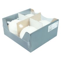 Artikel Winter Magic Ball Kaarsen Wit Sneeuwbal Effect Ø10cm Set van 4 voor Feestelijke Decoratie