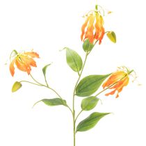 Artikel Kunstmatige Gloriosa oranje bloem met lange stelen voor vazen 80cm 3 stuks