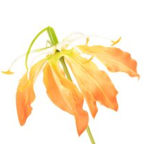 Artikel Kunstmatige Gloriosa oranje bloem met lange stelen voor vazen 80cm 3 stuks