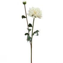 Artikel Kunstbloem Dahlia Wit Kunstbloem met knop H57cm