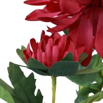 Artikel Kunstbloemen decoratieve dahlia&#39;s kunstbloemen Bordeaux 61cm