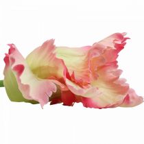Kunstbloem, papegaaitulp roze, lentebloem 63cm