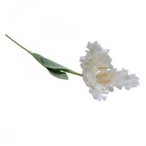 Kunstbloem papegaai tulp wit groen lentebloem 69cm