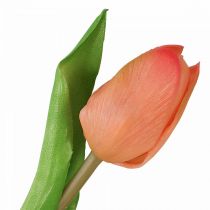 Artikel Kunstbloem Tulp Perzik Real Touch lentebloem H21cm