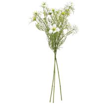 Artikel Kunstbloemen Wit Nigella Virgin in Groen 67cm 3 st.