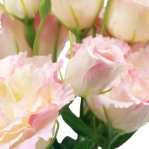 Artikel Kunstbloemen Eustoma Lisianthus roze crème 52cm 5 st