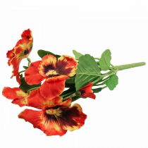 Kunstbloemen, zijden bloemen, viooltje oranje 29cm