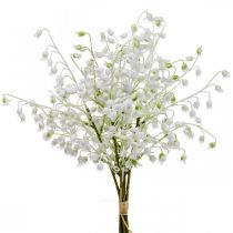 Kunstbloemen, kunstlelietje-van-dalen decoratie wit 38cm 5st