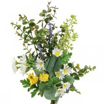 Kunstboeket met eucalyptus kunstbloemen decoratie 48cm