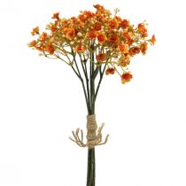 Artikel Gypsophila kunstbloemen gipskruid oranje L30cm 6 stuks in een bos