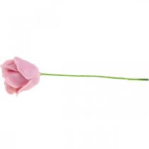Artikel Kunstrozen roze wasrozen decoratieve rozen was Ø6cm 18 st