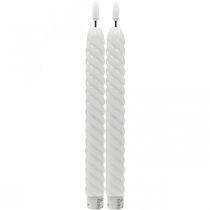 LED kaarsen witte timer echte was voor batterij 25cm 2st