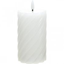 LED kaars met timer wit warm wit echte was Ø7.5cm H15cm