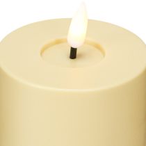 Artikel LED Kaars met Timer Groen Beige Buiten Ø7.5cm H18cm