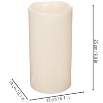 Artikel Grote LED-kaars op batterijen met timer, warm wit, voor buiten, 25 cm
