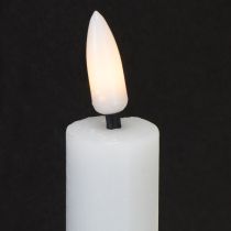 Artikel LED-kaarsen, witte taps toelopende kaarsen, warm wit was, 24,5 cm, 2 stuks