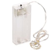 Artikel Batterijgevoede lichtslinger voor binnen, warm wit, 10 LED's, 1 meter lang, 6 stuks