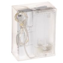 Artikel Batterijgevoede lichtslinger voor binnen, warm wit, 10 LED's, 1 meter lang, 6 stuks