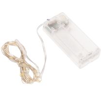 Artikel LED-lichtsnoer voor binnen, werkt op batterijen, warm wit, 30 LED's, 3 meter, 6 stuks