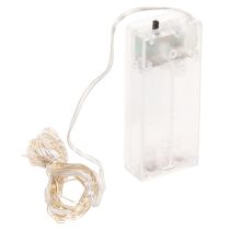Artikel LED-lichtsnoer voor binnen, werkt op batterijen, warm wit, 30 LED's, 3 meter, 6 stuks