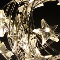 Artikel LED-lichtsnoer sterren 20 micro-LED&#39;s warm wit timer 6 stuks