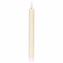 Artikel LED-kaars in wit met warm wit licht, 24 cm, met timer, 2 stuks