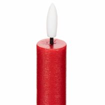 Artikel LED-kaars, rood met warm wit licht, 24 cm, 2 stuks